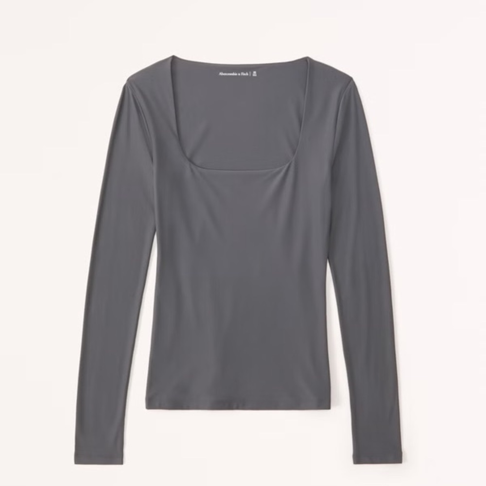 Abercrombie & Fitch gray/blue Long Sleeve Top